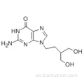6H-Purin-6-ona, 2-amino-1,9-dihidro-9- [4-hidroxi-3- (hidroximetil) butilo] - CAS 39809-25-1